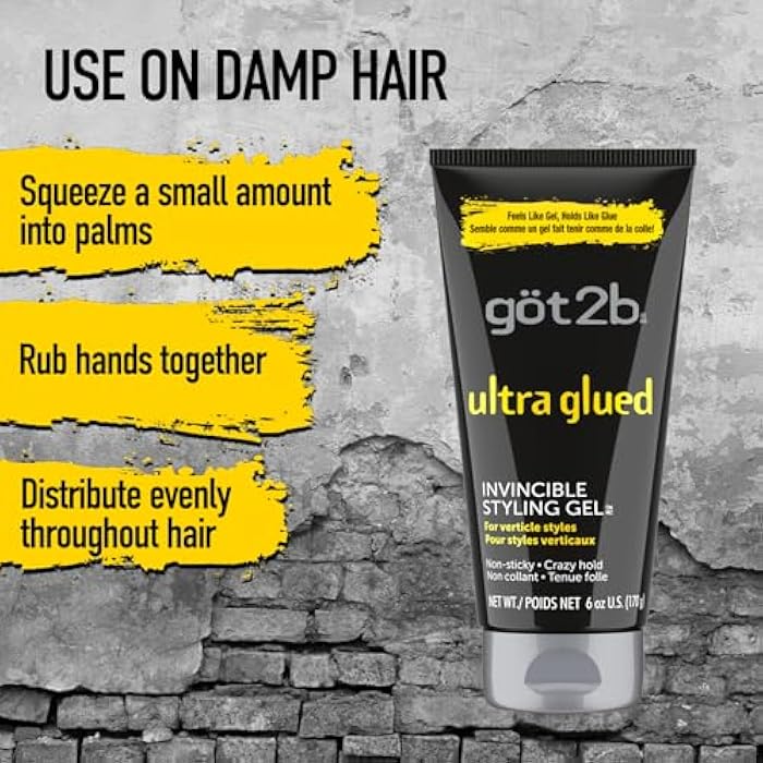 Got2b Ultra Glued Invincible Styling Hair Gel, 6 Ounce - Image 4